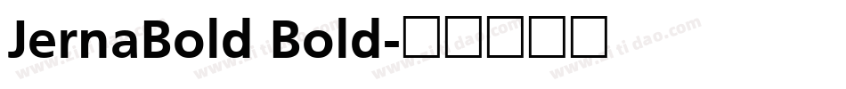 JernaBold Bold字体转换